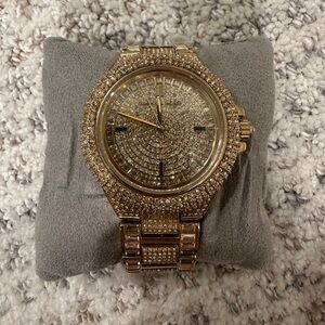 Michael Kors Camille Crystal Gold Watch